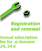 Domains.si - domain name registration - .SI, and other european and world